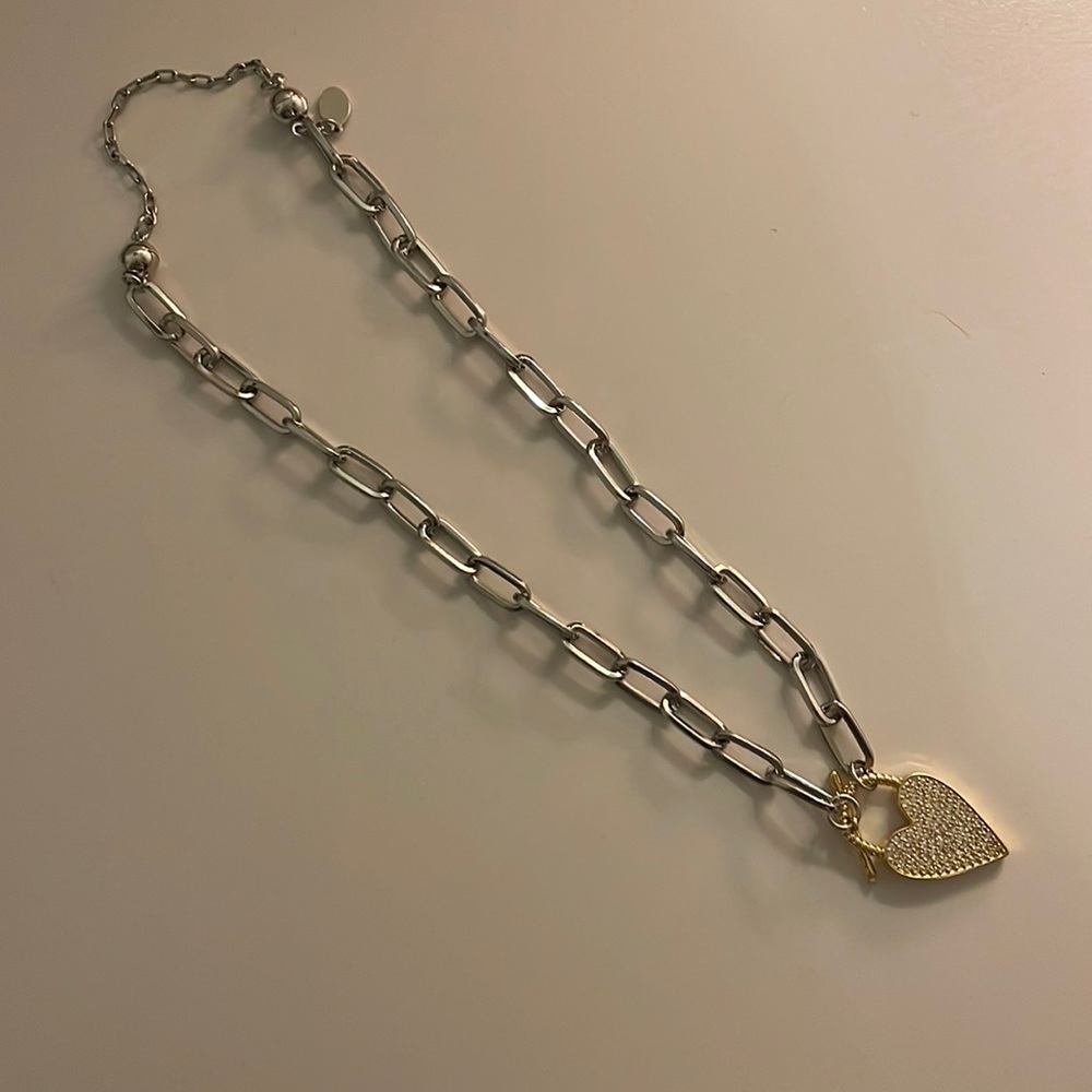Melania Clara Necklace mix metal silver gold